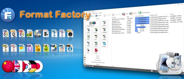 Video fotoğraf müzik dönüştürme programı – Format Factory 5.10.0.0